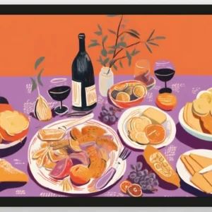 Art Print Burgundian Table Ambachtelijk